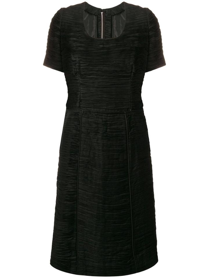William Vintage 1963 Textured Shortsleeved Dress - Black
