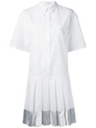 Iceberg - Metallic Trim Shirt Dress - Women - Cotton/polyester - 44, White, Cotton/polyester
