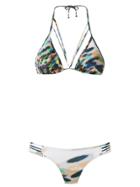 Amir Slama Printed Triangle Bikini Set - Multicolour