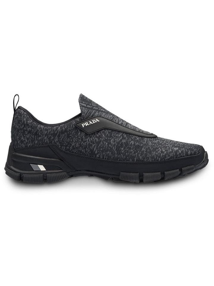 Prada Crossection Knit Sneakers - Grey