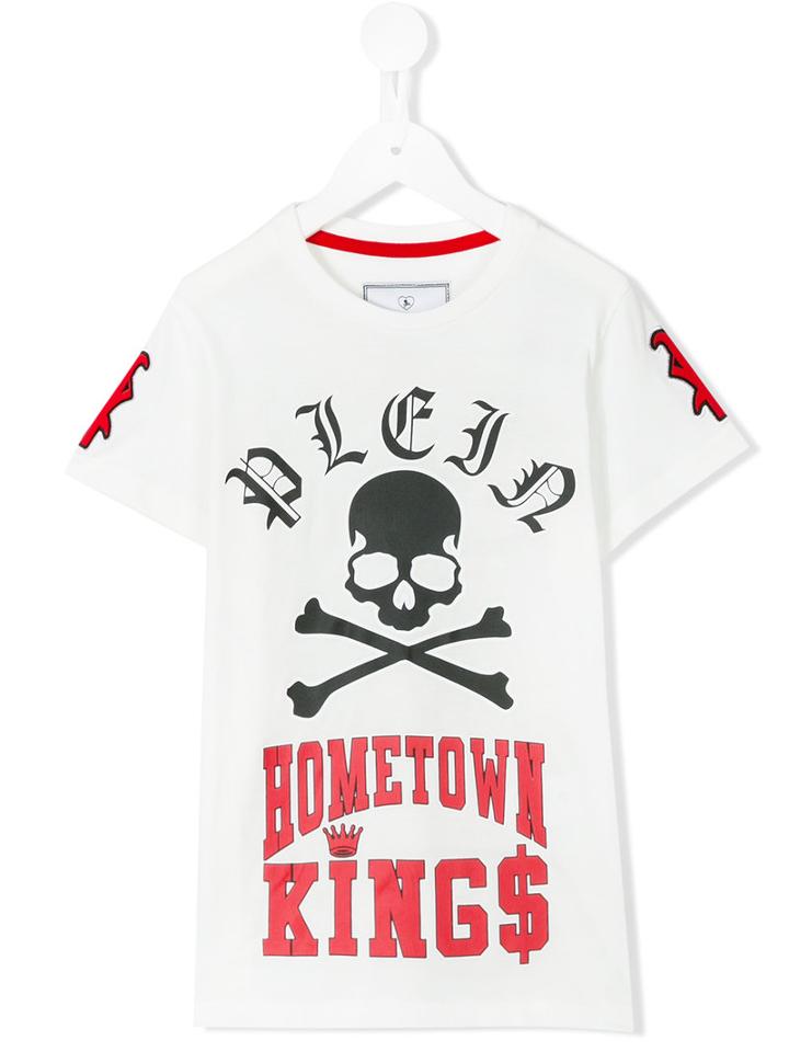 Philipp Plein Kids - Skull And Crossbones T-shirt - Kids - Cotton - 12 Yrs, White