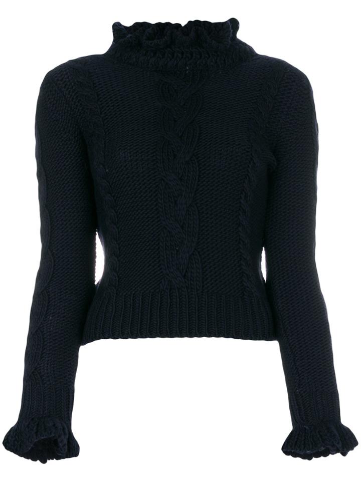 See By Chloé Ruffle Collar Jumper - Blue