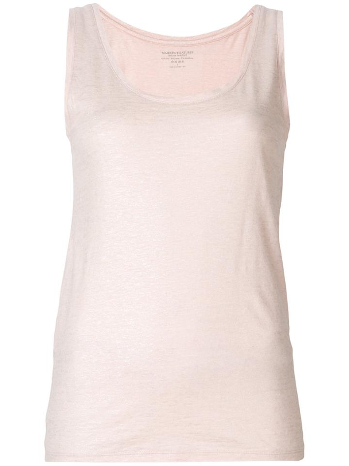 Majestic Filatures Round Neck Tank Top - Nude & Neutrals