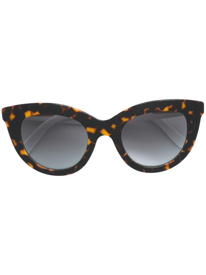Victoria Beckham Layered Cat Eye Sunglasses, Women's, Black, Acetate