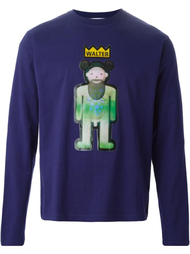 Walter Van Beirendonck Vintage Hologram Print Sweater - Blue