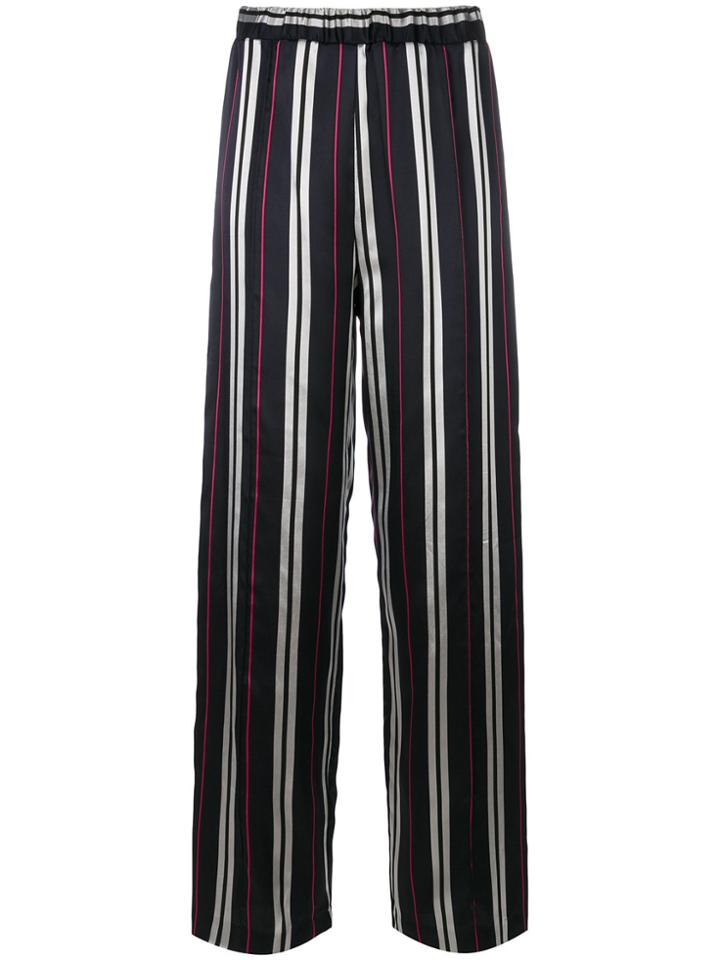 Au Jour Le Jour Striped Jacquard Pants - Blue