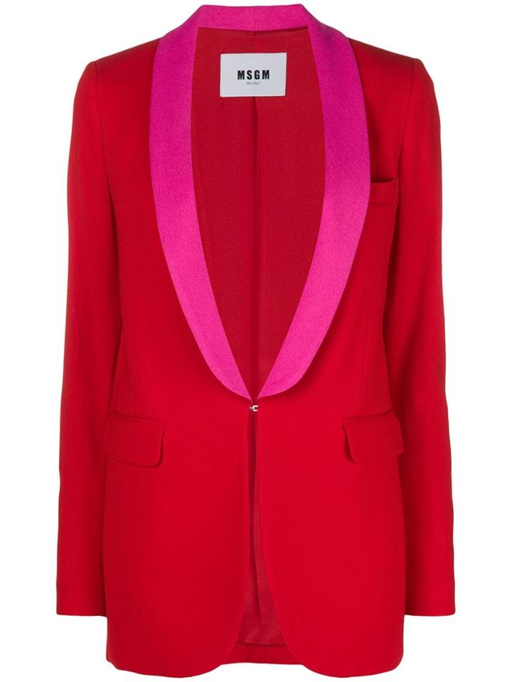 Msgm Classic Single-breasted Blazer - Red