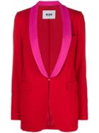 Msgm Classic Single-breasted Blazer - Red