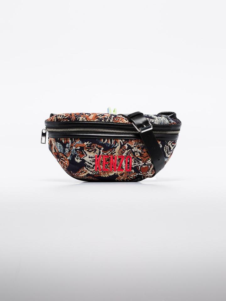 Kenzo Tiger Embroidered Crossbody Belt Bag - Black