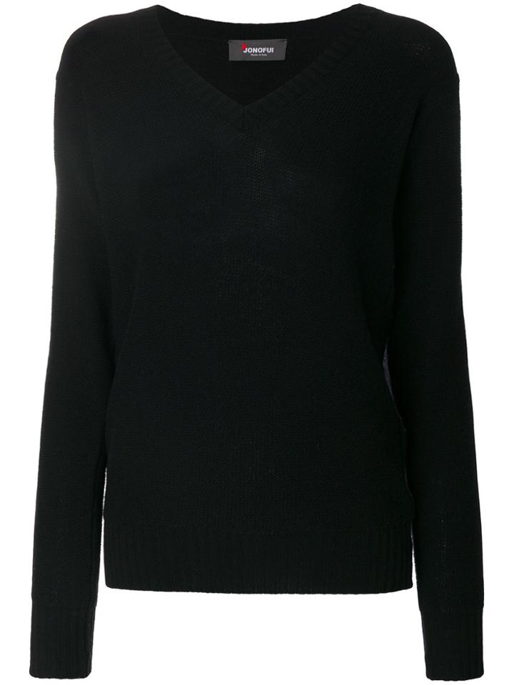 Jo No Fui V-neck Pullover - Black