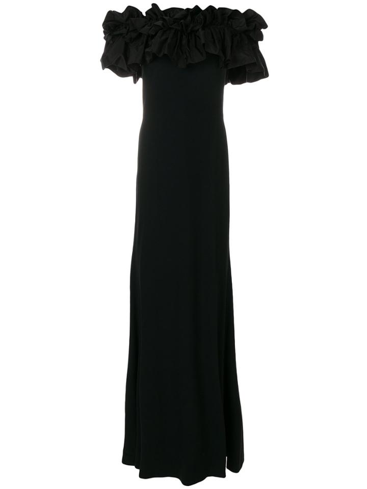 Alexander Mcqueen Frill Trimmed Dress - Black