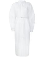 Jil Sander Pleated Shirt Dress - White