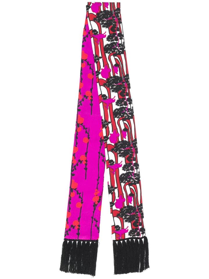 La Doublej Flapper Tight Double Scarf - Ant Farm/pussy Willow Viola