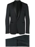 Tagliatore Shawl Lapel Suit - Black