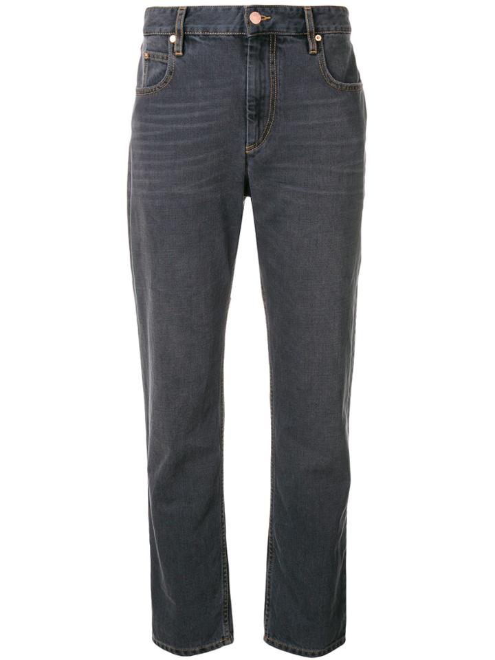 Isabel Marant Étoile Cropped Straight-fit Trousers - Grey