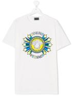 Young Versace Teen Logo Print T-shirt - White
