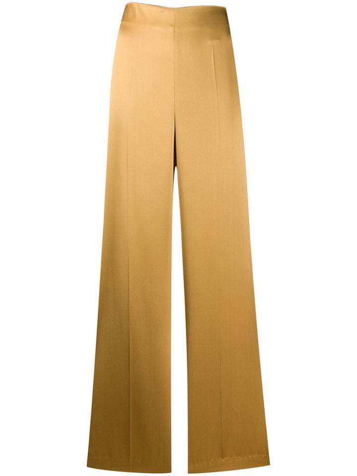 Joseph Devyn Flared Silk Trousers - Gold