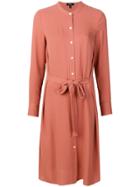 Theory Belted Shirt Dress - Nude & Neutrals
