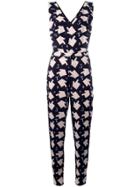 Au Jour Le Jour Hand Print Jumpsuit - Black