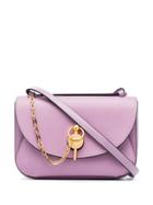 Jw Anderson Lilac Chain-detail Leather Shoulder Bag - Purple