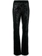 P.a.r.o.s.h. Sequin Bootcut Trousers - Black