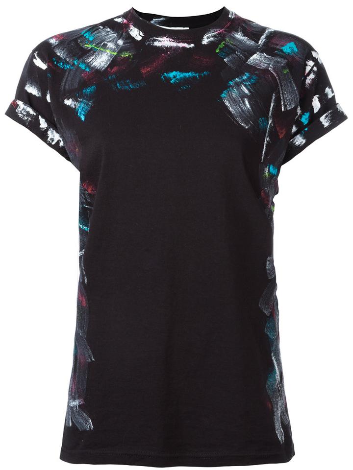 Forte Couture - Paint Mark T-shirt - Women - Cotton - M, Black, Cotton
