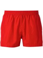 Ron Dorff Eyelet Swim Shorts, Men's, Size: Large, Red, Polyester