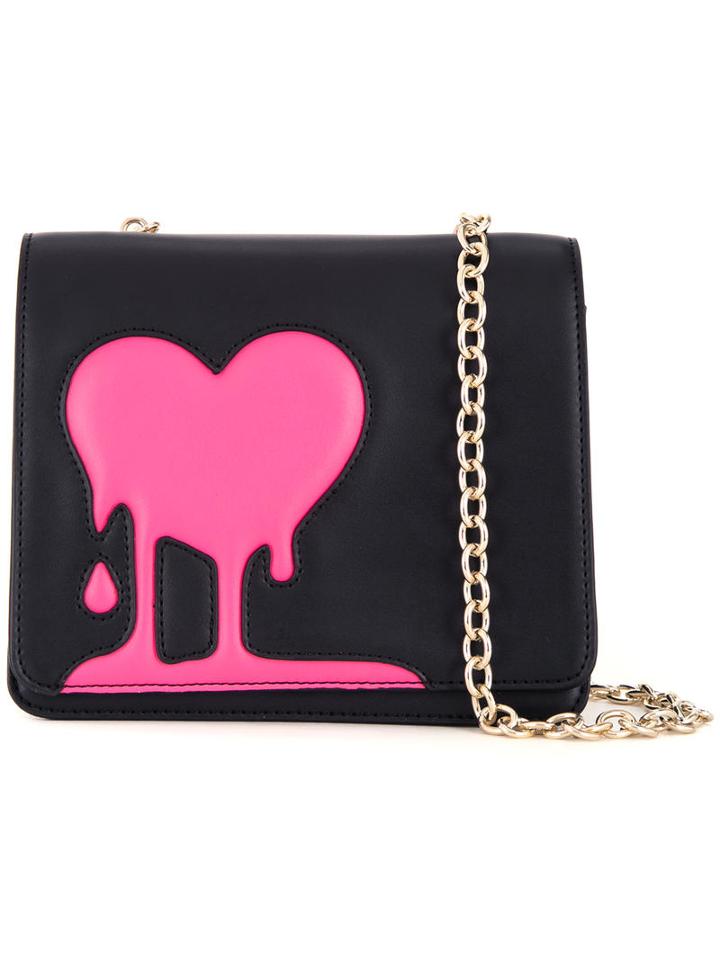 Love Moschino - Melted Heart Crossbody Bag - Women - Polyurethane - One Size, Women's, Black, Polyurethane