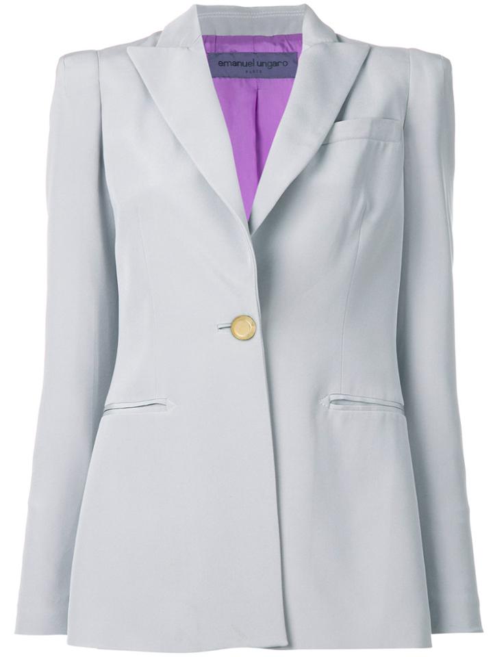 Emanuel Ungaro Vintage Peaked Lapels Blazer - Grey