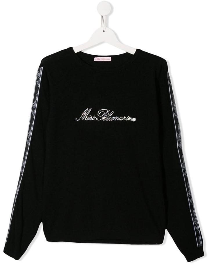 Miss Blumarine Crystal Embellished Jumper - Black