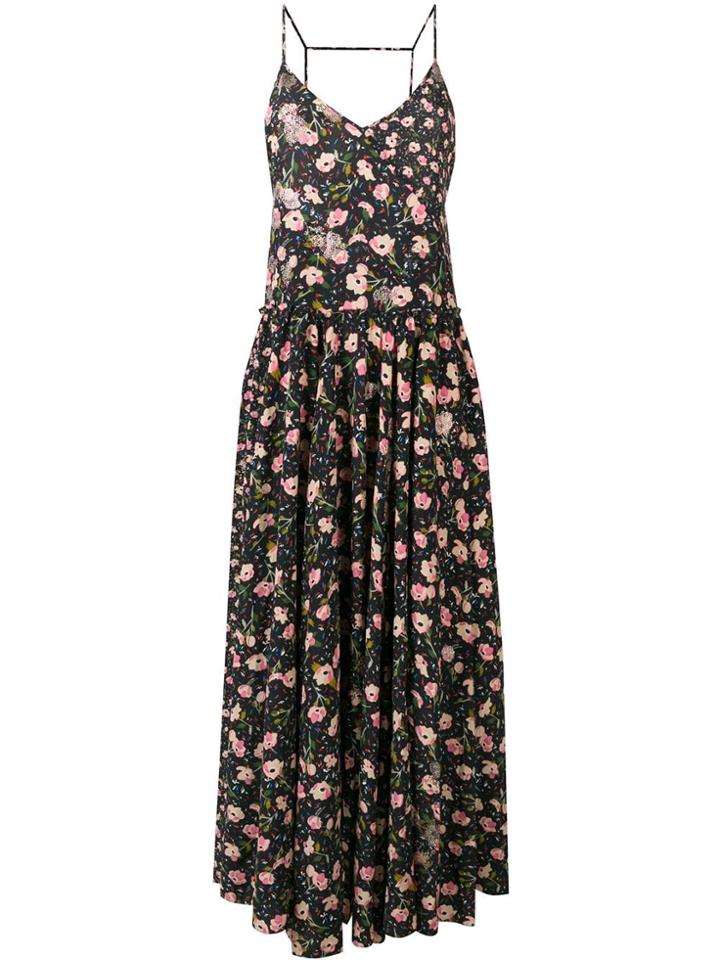 Zadig & Voltaire Fashion Show Floral Print Maxi Dress - Black
