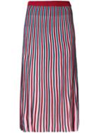 Kenzo Striped Knitted Skirt - Red