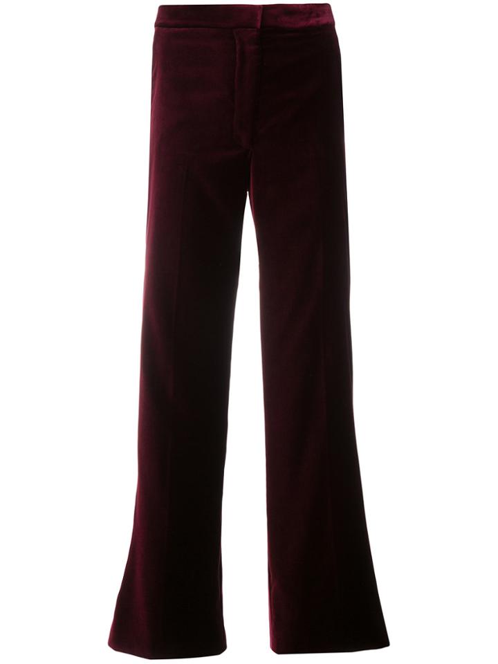 Stella Mccartney High-waisted Cropped Trousers - Red