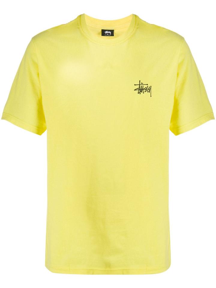 Stussy Logo Graphic T-shirt - Yellow