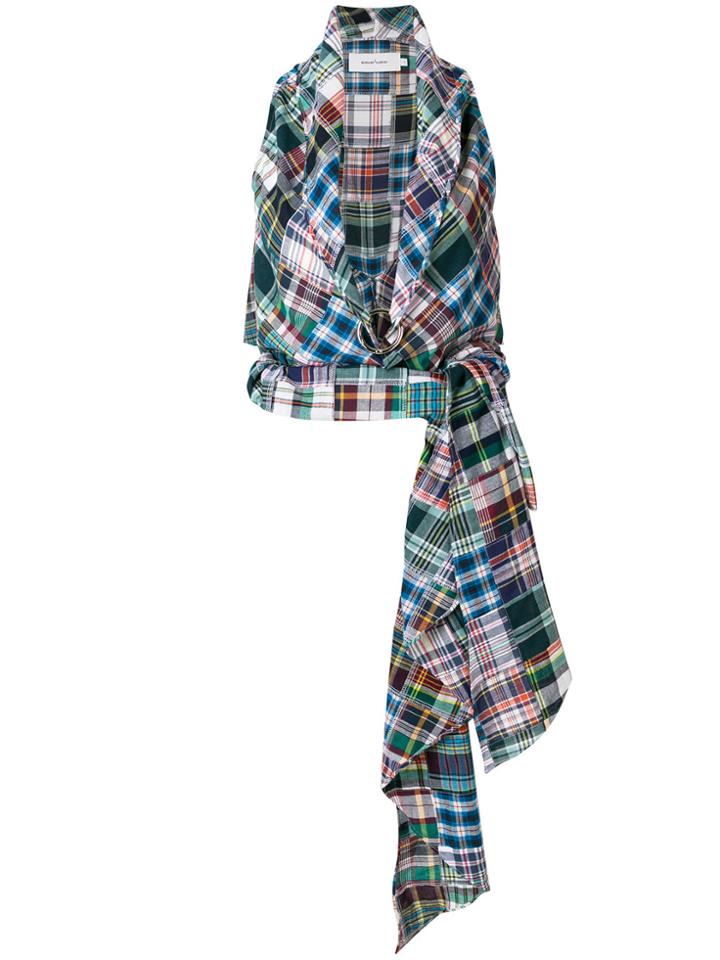 Marques'almeida Checked Halter Neck Top - Multicolour