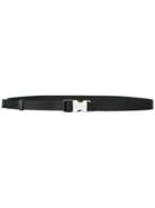 Prada Slim Belt, Men's, Size: 90, Black, Polyamide