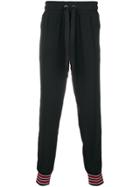 Dolce & Gabbana Striped Trim Track Pants - Black