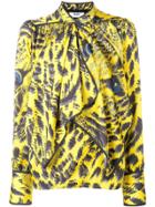 Msgm Jaguar Printed Blouse - Yellow & Orange