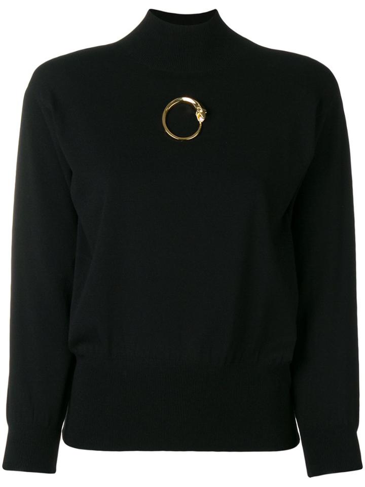 Cavalli Class Gold-tone Detail Jumper - Black