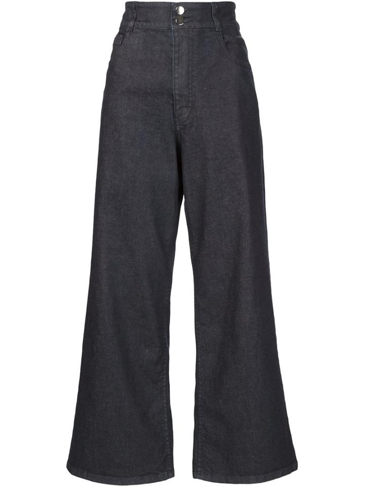 Rosetta Getty Flared Jeans, Women's, Size: 6, Blue, Cotton