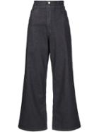 Rosetta Getty Flared Jeans, Women's, Size: 6, Blue, Cotton
