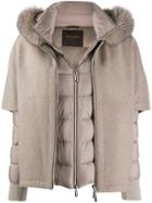Moorer Layered Padded Coat - Neutrals