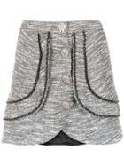 Andrea Bogosian Tweed Short Skirt - Grey