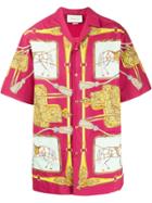 Gucci Archival Horse Print Bowling Shirt - Purple