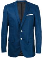 Boss Hugo Boss Button Up Blazer, Men's, Size: 52, Blue, Virgin Wool/cupro
