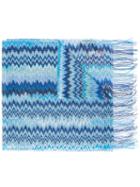 Missoni - Zig Zag Crochet Knit Scarf - Women - Viscose - One Size, Women's, Blue, Viscose
