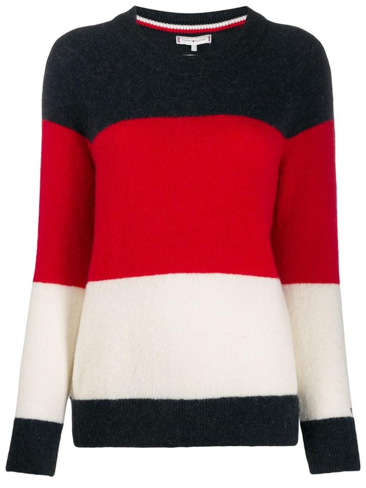 Tommy Hilfiger Knitted Striped Jumper - Blue