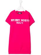 Jeremy Scott Junior Teen Logo Print Sweatshirt Dress - Pink