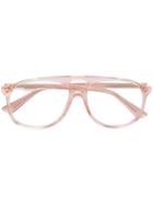 Gucci Eyewear Aviator Glasses - Pink & Purple