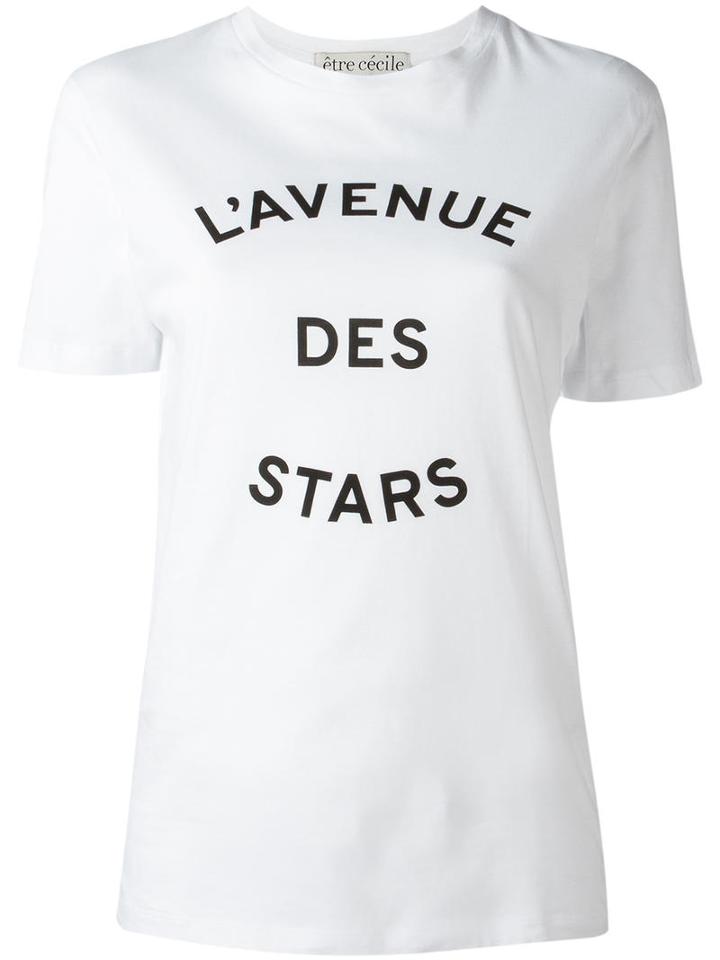 Être Cécile L'avenue Des Stars T-shirt, Women's, Size: Small, White, Cotton